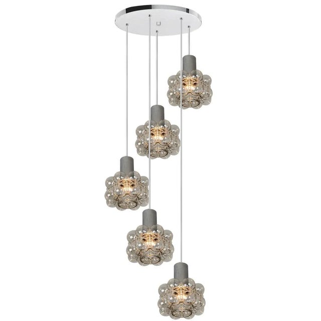 Cascade Light Fixture with Five Pedant Lights by Helena Tynell, 1960s For Sale - Image 14 of 18