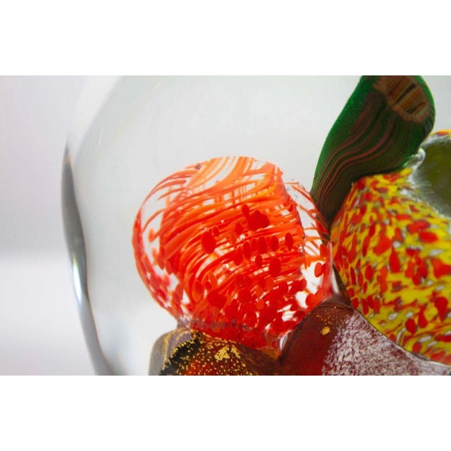 Transparent Late 20th Century Collette Fortin Signed Contemporary Orange Underwater Coral Design Studio Art For Sale - Image 8 of 10