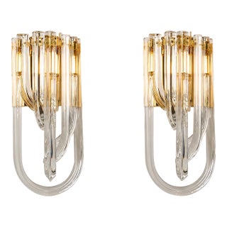 Vintage Original Venini Sconce, With Signature - a Pair For Sale
