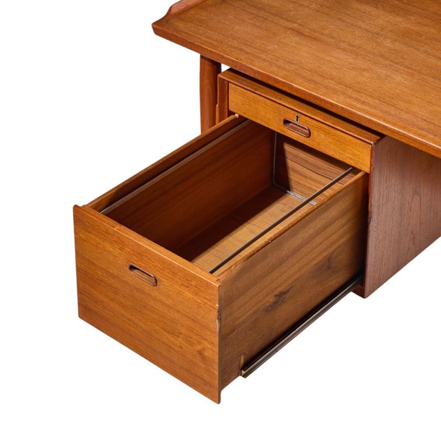 Wood Arne Vodder for Sibast Mid Century Danish Teak Executive Desk For Sale - Image 7 of 10