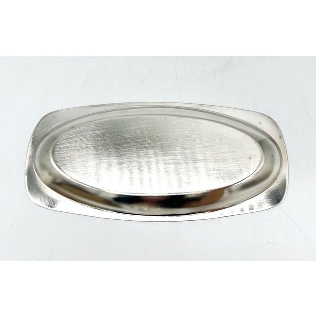 Mid 20th Century Venetian Italian Silver Plated Swan Salt Cellars With Tray & Spoons — Hollywood Regency, Mid-Century Silverplate - Set of 6 For Sale - Image 12 of 16