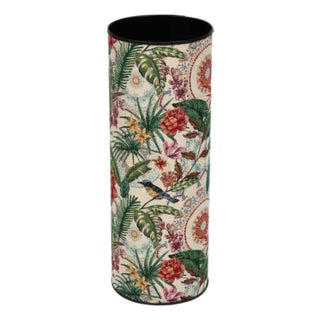 Exotic Jungle Bird Tapestry Umbrella Stand For Sale