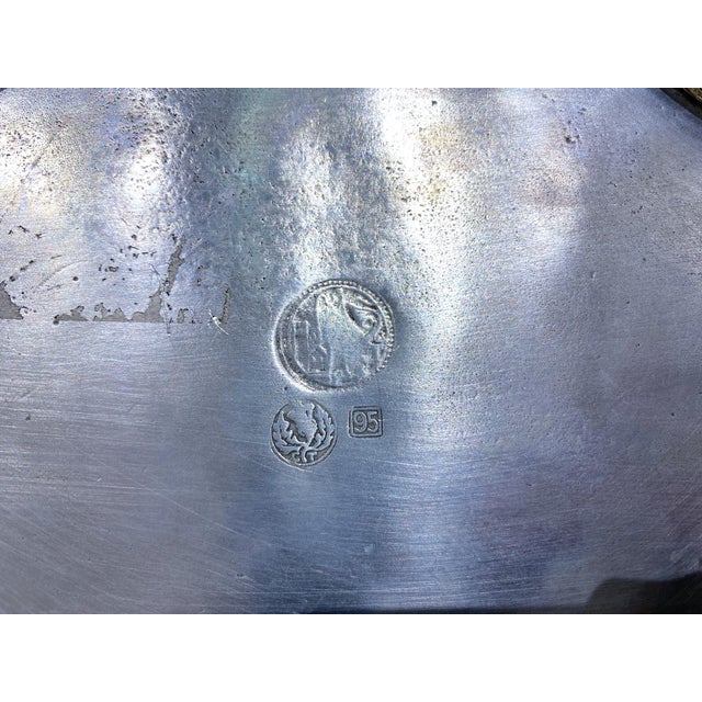 Match Pewter Cosi Tabellini Italian Handmade Centerpiece Bowl or Planter For Sale - Image 13 of 13