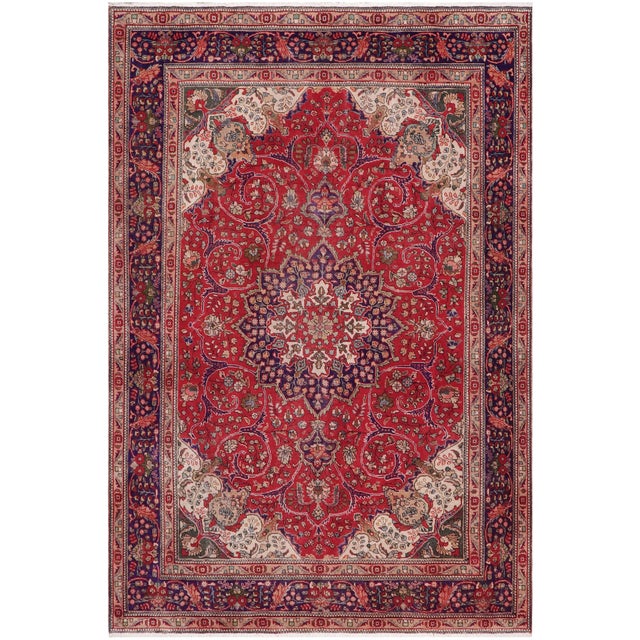 Persian Bakhtiari Red/Purple Wool Rug - 8'6'' X 11'3'' For Sale - Image 10 of 10