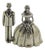 Vintage Italian Silver 800 Bride and Groom Figurine, 1970s For Sale