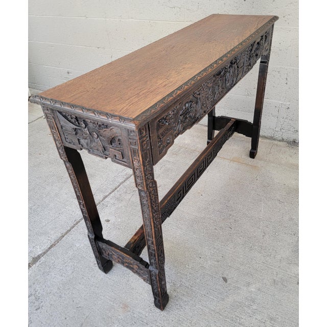 Highly Carved Alter / Console Table From Shanghai For Sale - Image 17 of 18