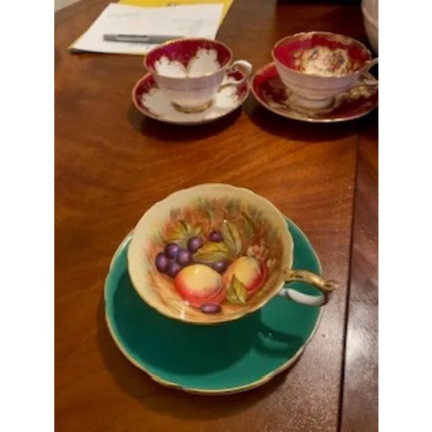 English 1940s English Cups & Saucers Set- 6 Pieces For Sale - Image 3 of 10