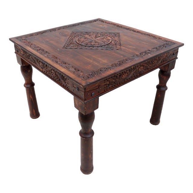 Vintage Wooden Dining Table, 1970s For Sale