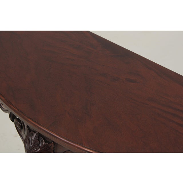 Brown Baker Carved Mahogany Paw Foot Console Table For Sale - Image 8 of 13