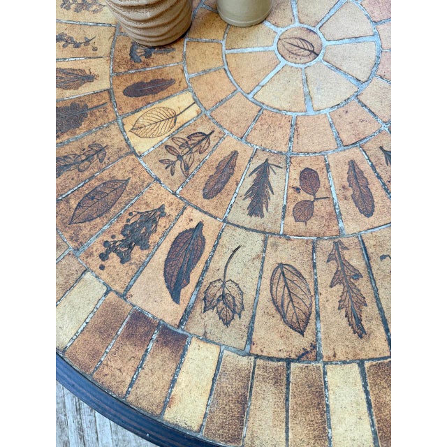 Brown Round Herbarium Coffee Table by Roger Capron, 1950s For Sale - Image 8 of 18