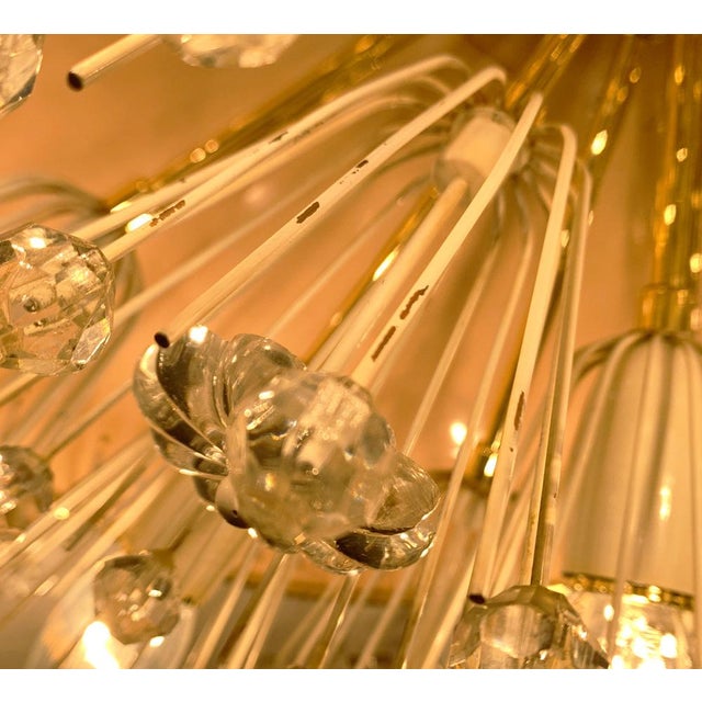 Austrian Flower Snowflake Ceiling Lamp by Emil Stejnar for Rupert Nikoll, Vienna, Austria, 1950s For Sale - Image 17 of 18
