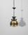 This 20th Century Dutch Brutalist hammered iron pendant lamp embodies the expressive, sculptural qualities that define the...