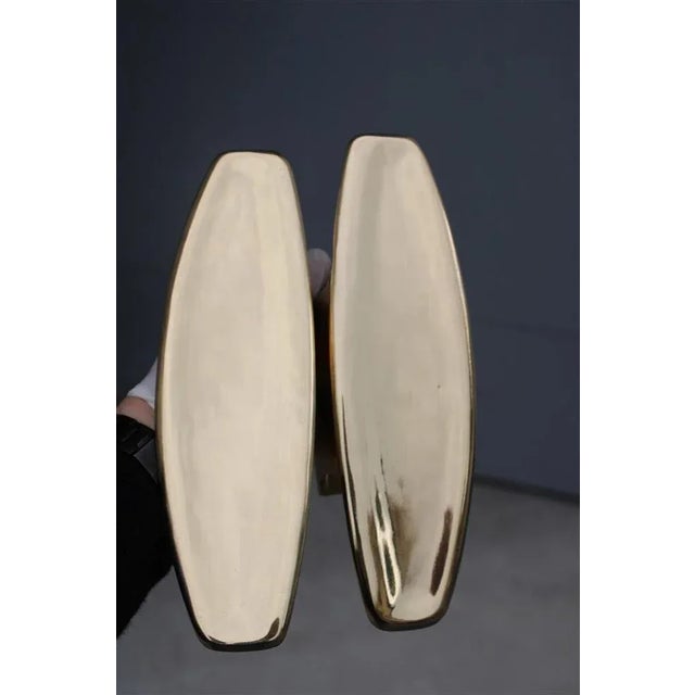 Italian Handles in Brass, 1950s, Set of 2 For Sale - Image 12 of 12