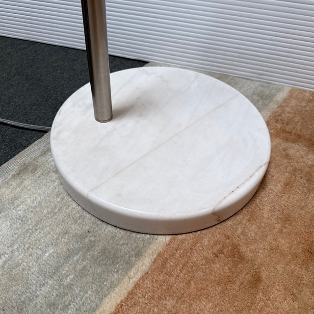 Crate & Barrel Meryl Arc Nickel Floor Lamp For Sale - Image 12 of 12
