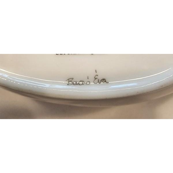 White 2003 Anna Weatherley Hand-Painted "Exotic Butterfly" Pierced Dish – Signed Bacsó Éva For Sale - Image 8 of 14