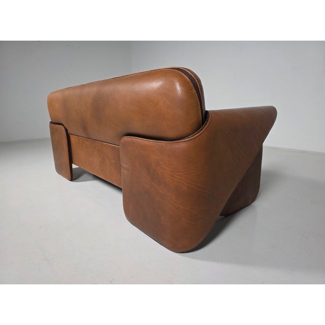 1980s DS-125 Sofa in Cognac Leather by Gerd Lange for de Sede, Switzerland, 1980s For Sale - Image 5 of 13