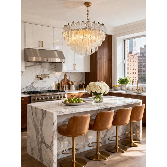 2020s Mid-Century Modern Murano Glass Poliedri Chandelier – 111 Handblown Elements For Sale - Image 5 of 5