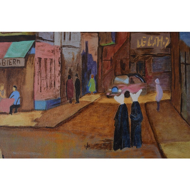 Red Mid Century Doris Dearhart Paris Montmartre Sacré-Cœur Painting For Sale - Image 8 of 14