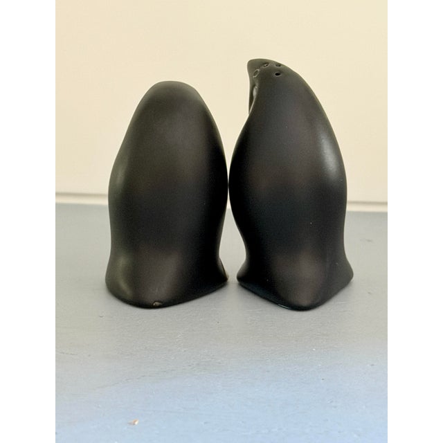 These stunning penguin salt and pepper shakers are a signature example of Emilia Castillo's celebrated "Silver on Copper"...