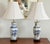 Chinoiserie Blue and White Porcelain Vase Table Lamps For Sale - Image 12 of 12