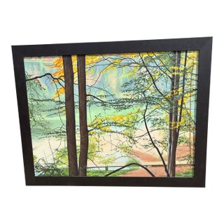 Landscape With Autumn Leaves by James Huntsberger For Sale
