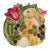Fitz & Floyd Blackberry Rabbit Canapé Plate – Hand-Painted Majolica Style Bunny Dish – Vintage Easter Spring Decor For Sale