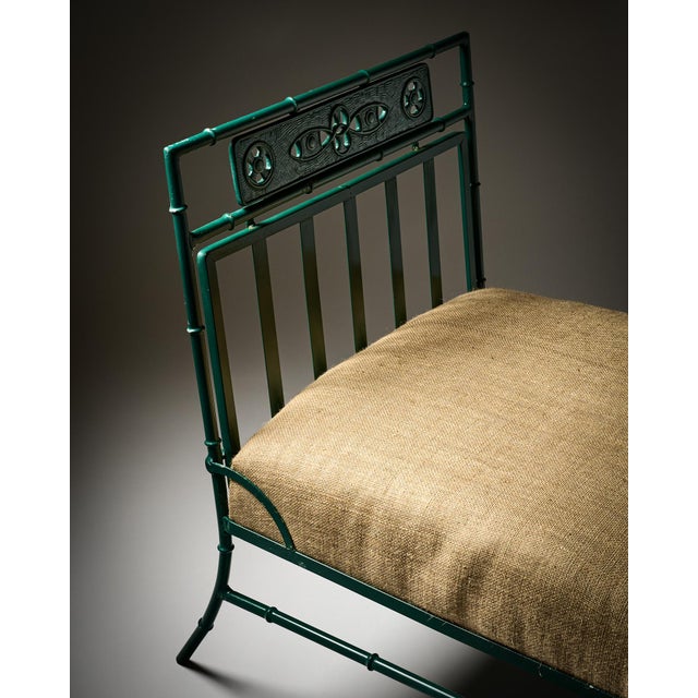 1950s Pair of Lounge Chairs, Garden Furniture, Vintage French, Green For Sale - Image 5 of 9