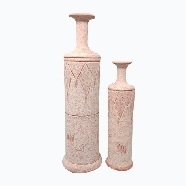 Pink Ceramic Vases, Italy, Set of 2 For Sale - Image 10 of 10