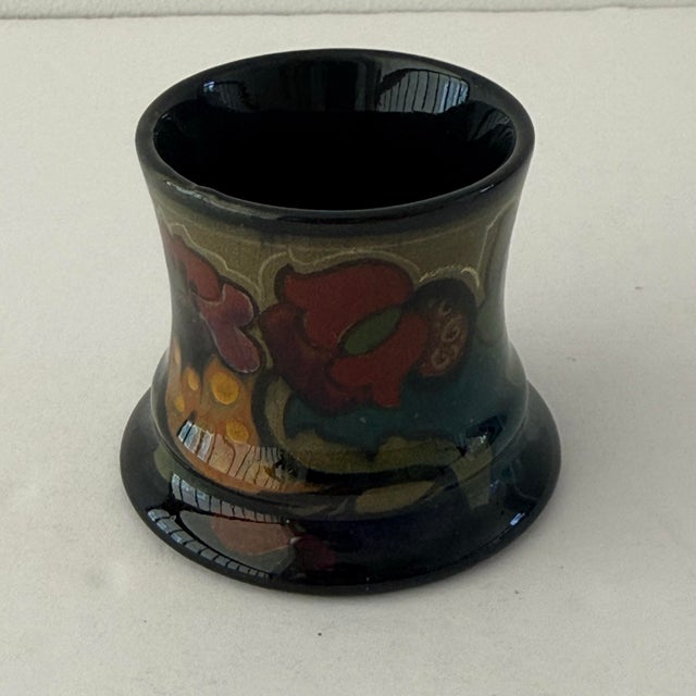 Antique Bak Gouda Holland Miniature Art Pottery Vase Floral High Glaze C1910 For Sale - Image 10 of 10