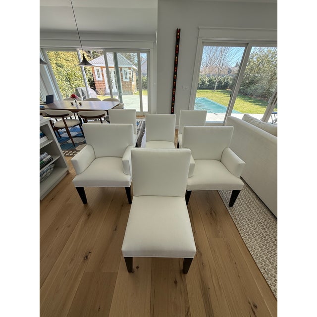 Set of 6 Custom Upholstered Jean Michel Frank Style Dining Chairs by Saks Santangelo For Sale - Image 11 of 14