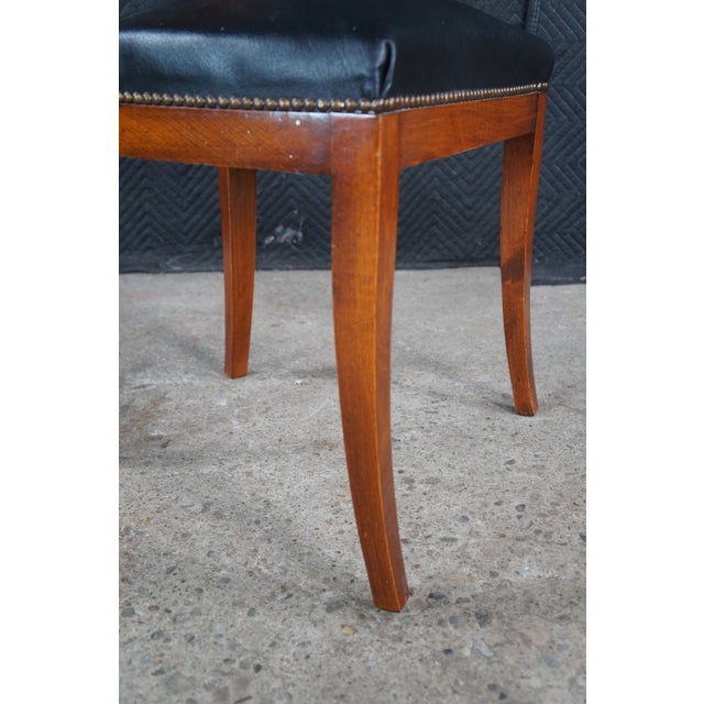 Late 20th Century Italian Fiorini Biedermeier Style Solid Cherry Klismos Side Dining Chairs- Set of 5 For Sale - Image 9 of 11