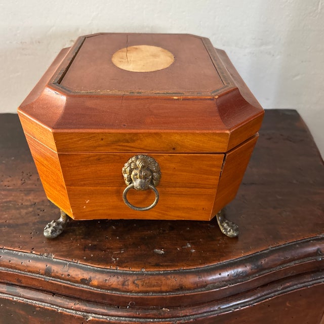 Wood Early 19th Century Regency Style Sewing Box For Sale - Image 7 of 10
