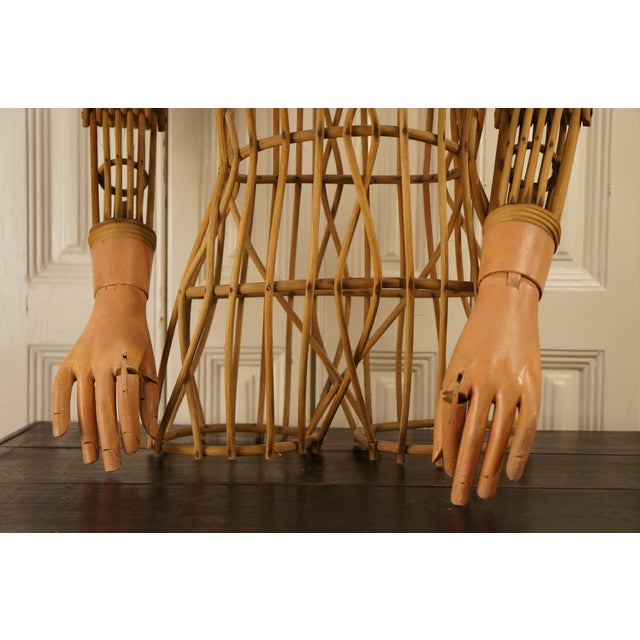Artisan Rattan Mannequin Bust For Sale - Image 6 of 8