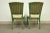 Late 20th Century Late 20th Century French Country Style Hollywood Regency Green Painted Dining Side Chairs - Set of 4 For Sale - Image 5 of 12