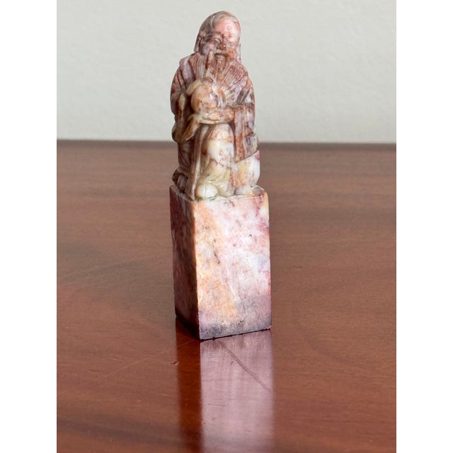 Early 20th Century Antique Chinese Shoushan Stone Shoulao Scholar’s Seal, Late Qing–Republic For Sale - Image 5 of 12