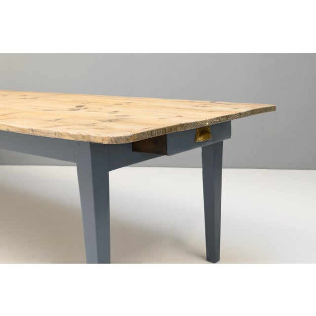 Wood Pine Dining Table, 1850s For Sale - Image 7 of 12