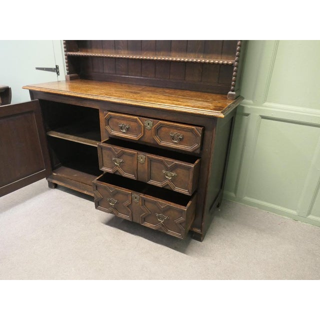 Country Oak Dresser with Geometric Mouldings, 1860 For Sale - Image 4 of 9