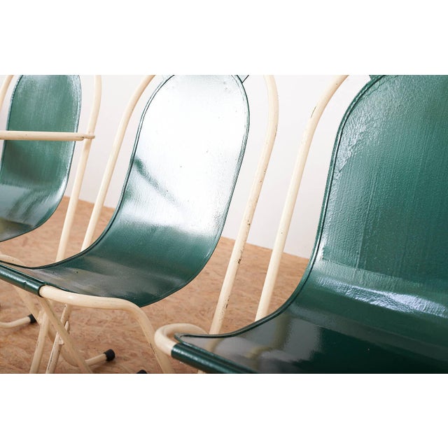 Chairs in Tubular Steel and Cream-Colored Lacquered by Harry Sebel, 1947, Set of 4 For Sale - Image 6 of 15