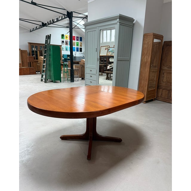1960s Round Extendable Table from Baumann, 1960s For Sale - Image 5 of 15