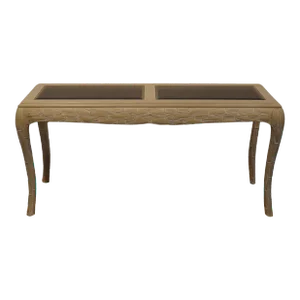 Altavista Lane Contemporary Coastal Style 56" Accent Sofa Table W. Glass Panels 1477-08