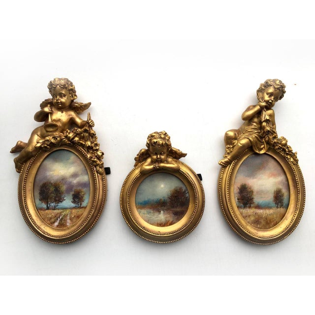 Set of 3 Hand-Painted Original Miniature Oil Landscapes "Angelic Symphony" by Valeriya Serova For Sale - Image 11 of 14