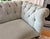Traditional Anthropologie Chesterfield Sofa by Vanguard Furniture – Blue-Green “Mist” Tufted Sofa For Sale - Image 3 of 10