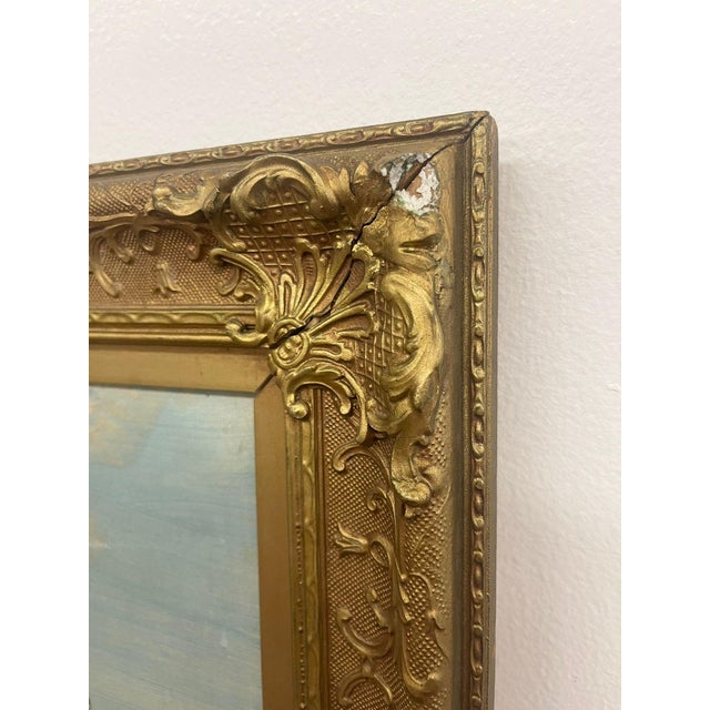 1970s Vintage Mid Century Modern Framed Scenery Landscape. Signed Original Painting G.Seidman For Sale - Image 4 of 9