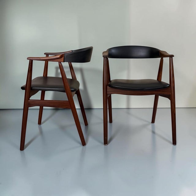 Vintage Danish Dining Chairs by Thomas Harlev, 1960s, Set of 4 For Sale - Image 3 of 10