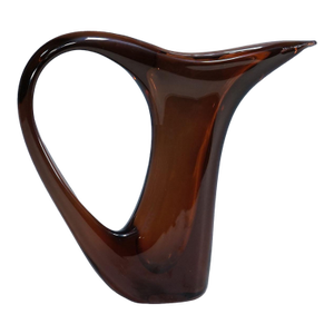 Vintage Murano Glass Vase Anse Volanti by A.Ve.M. 1950s