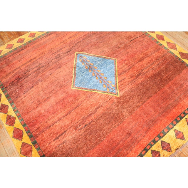 Late 20th Century Square Persian Gabbeh Rug - 6'5" x 6'6" For Sale - Image 18 of 18