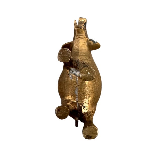 A Quintet of Vintage Brass Elephants: Symbols of Enduring Grace For Sale - Image 4 of 13