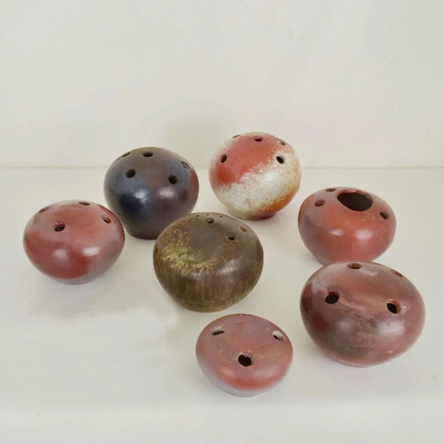 Mid-Century Modern Studio Ceramic Ball Vases, 1960s, Set of 7 For Sale - Image 9 of 10
