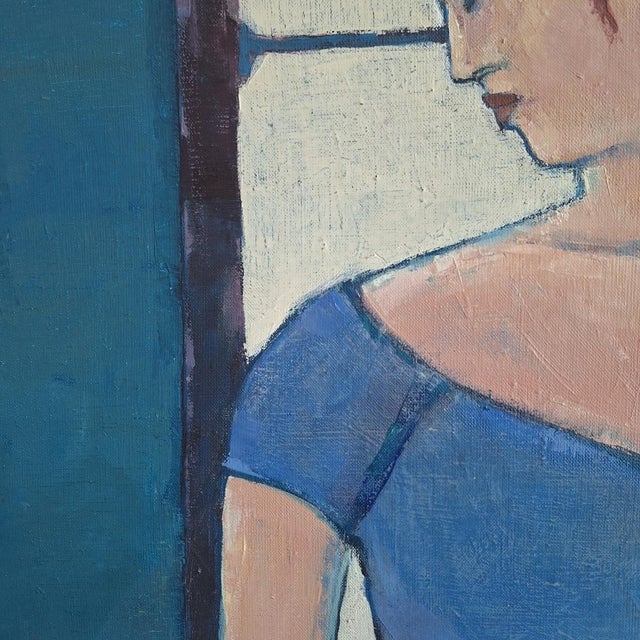 Lidia Wiencek, Woman with Daffodils, Oil on Canvas, 2003, Oil on Canvas For Sale - Image 4 of 7