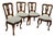 Vintage Hand Carved Italian Walnut Chairs With Leather Seats For Sale